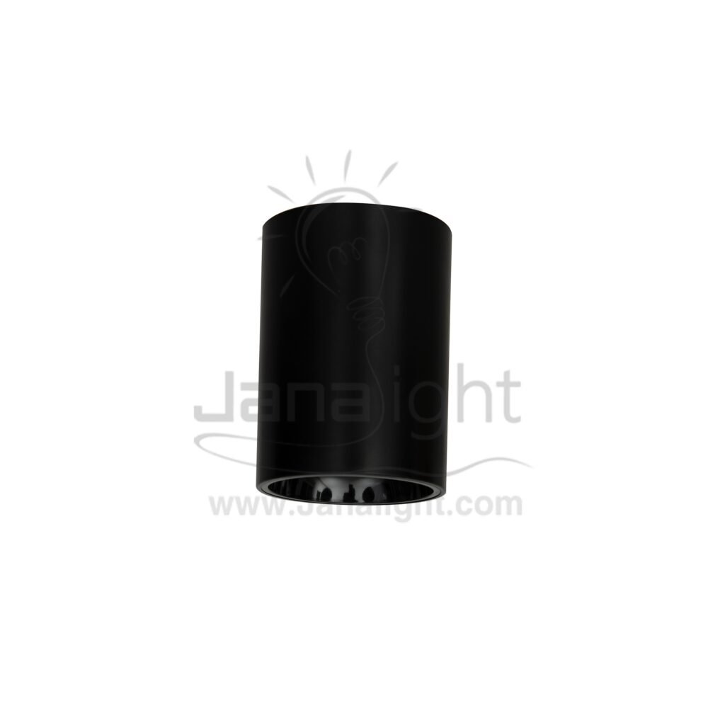فريم سبوت سلندر فارغ مدور اسود cylinder downlight frame plastic black-back